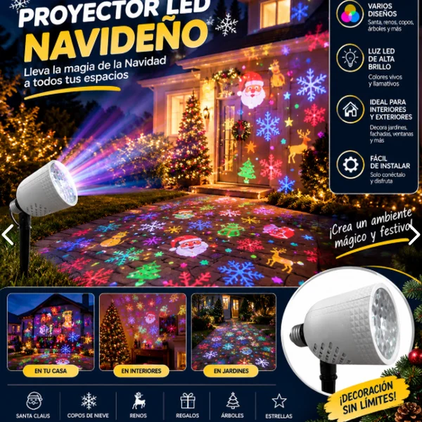 Bombillo Proyector Navidad