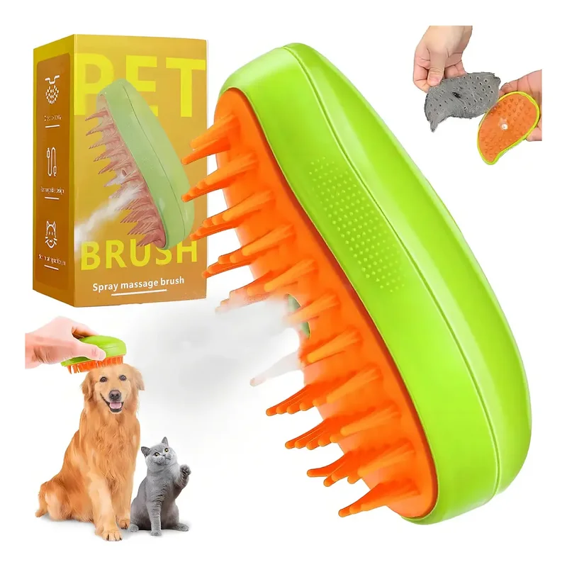 Cepillo rociador 3 en 1 para perros y gatos (combo x2 o x3)