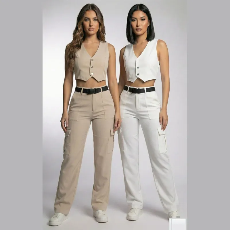 Conjunto Cargo (pantalón cargo + chaleco o corset)