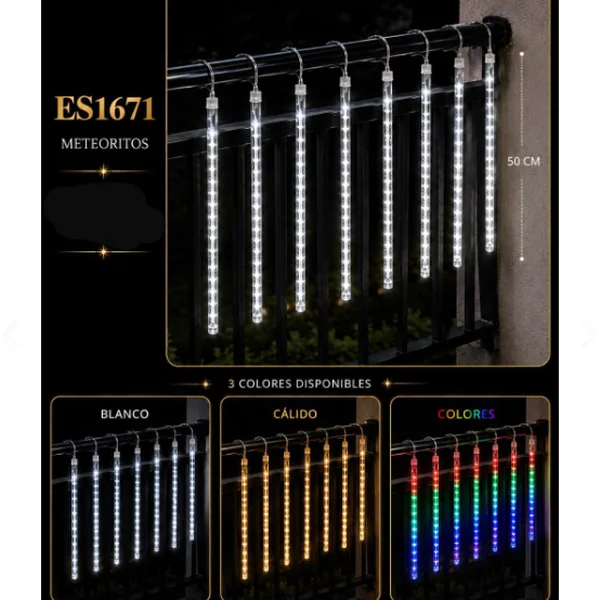 Cortina LED Efecto Meteoro 3 m x 50 cm